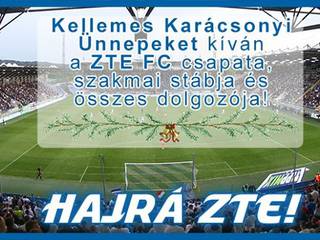 ldott, bks, boldog karcsonyt kvn a ZTE FC!