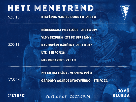 Heti menetrend 03.08-03.14