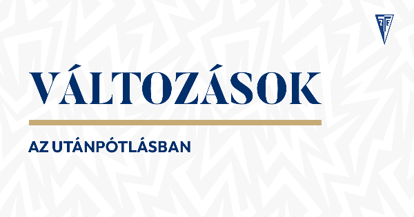 VÁLTOZÁSOK AZ UTÁNPÓTLÁSBAN VÁLTOZÁSOK AZ UTÁNPÓTLÁSBAN