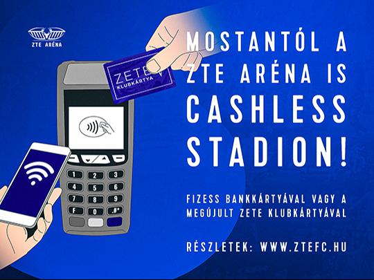 Cashless stadionn vlik a ZTE Arna!