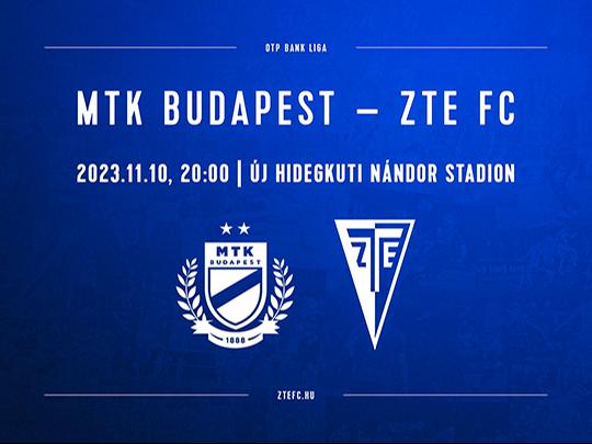 Az MTK Budapest otthonban folytatjuk!