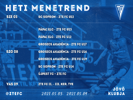 Heti menetrend 05.03-05.09