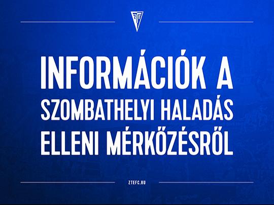 Biztonsgi informcik a Szombathelyi Halads elleni mrkzsrl