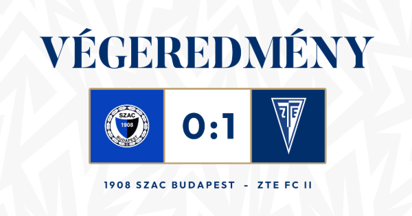 ZTE II: MEGVAN AZ ELSŐ GYŐZELEM ZTE II: MEGVAN AZ ELSŐ GYŐZELEM